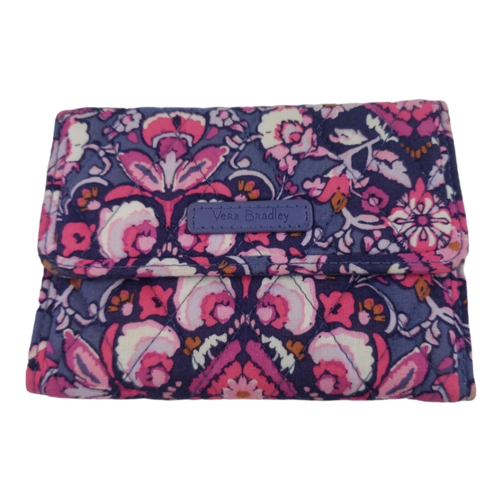 Vera Bradley Quilted Floral Wallet in Purple/Pink Multi OS